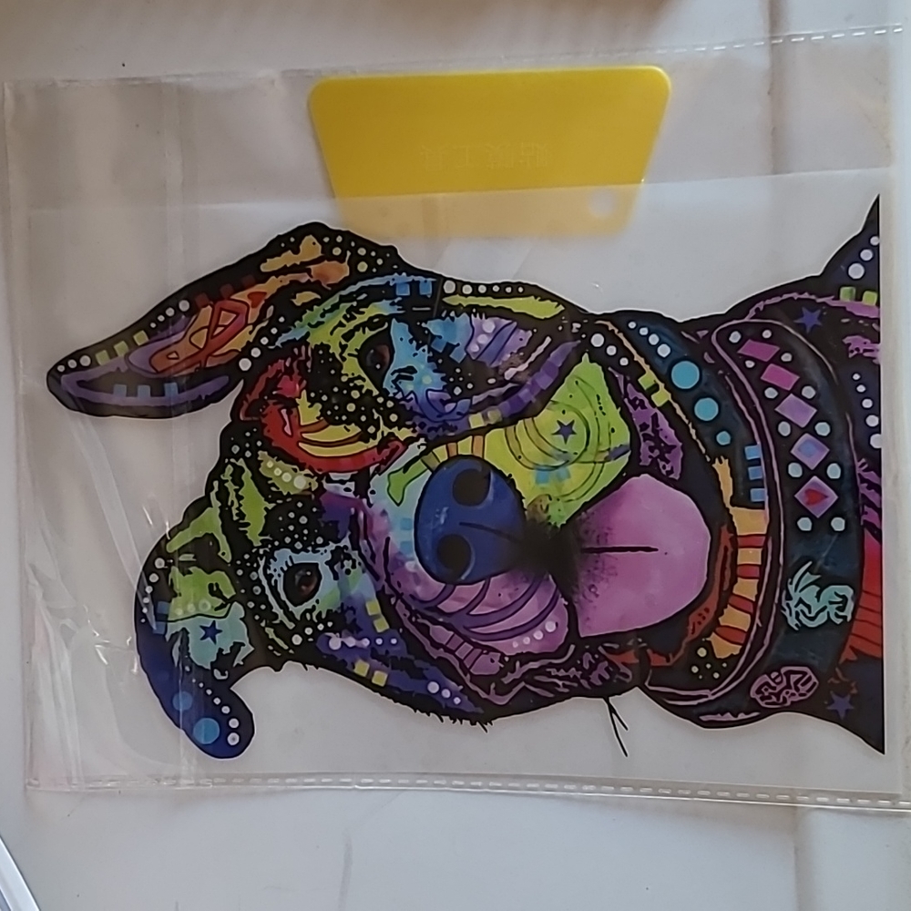 Pittie Decal - colorful w/o scraper